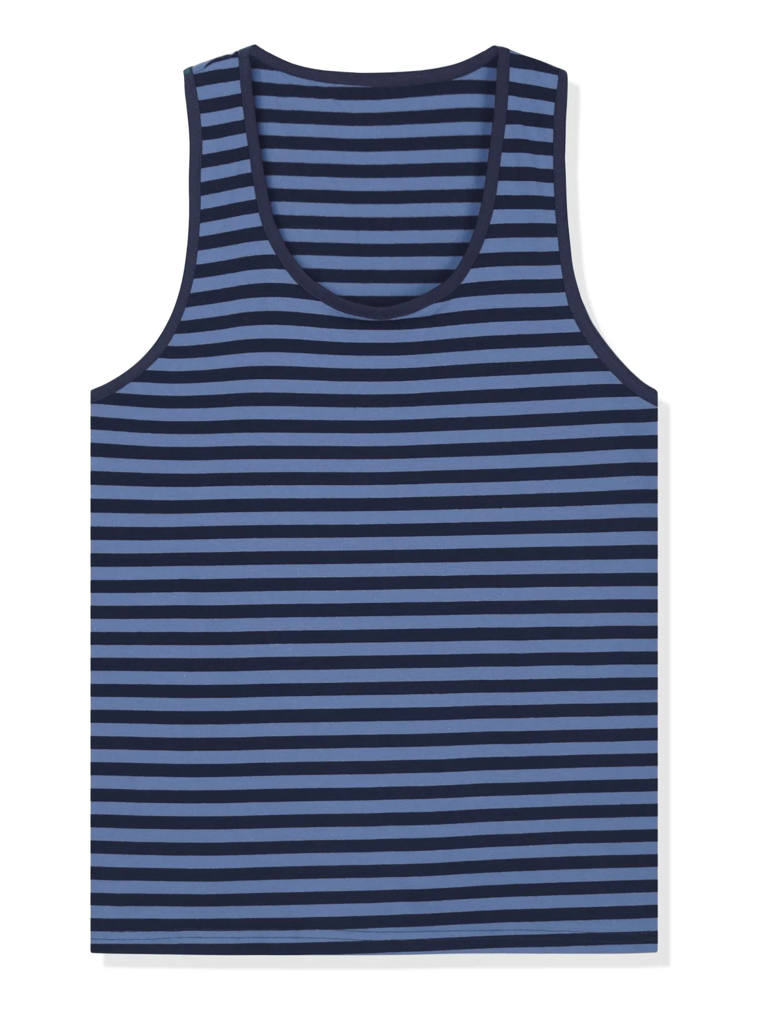 Basic Striped Crew Neck Sleeveless Vest Tank Top