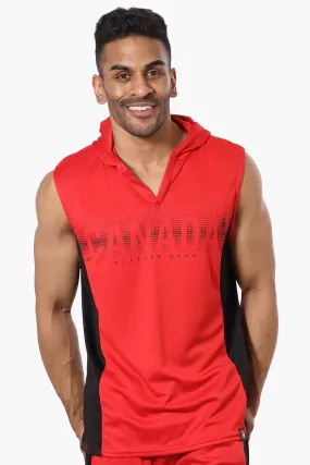 Canada Weather Gear Hooded Muscle Tee - Red