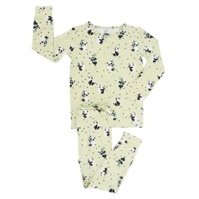 Girls Panda Print Pajamas