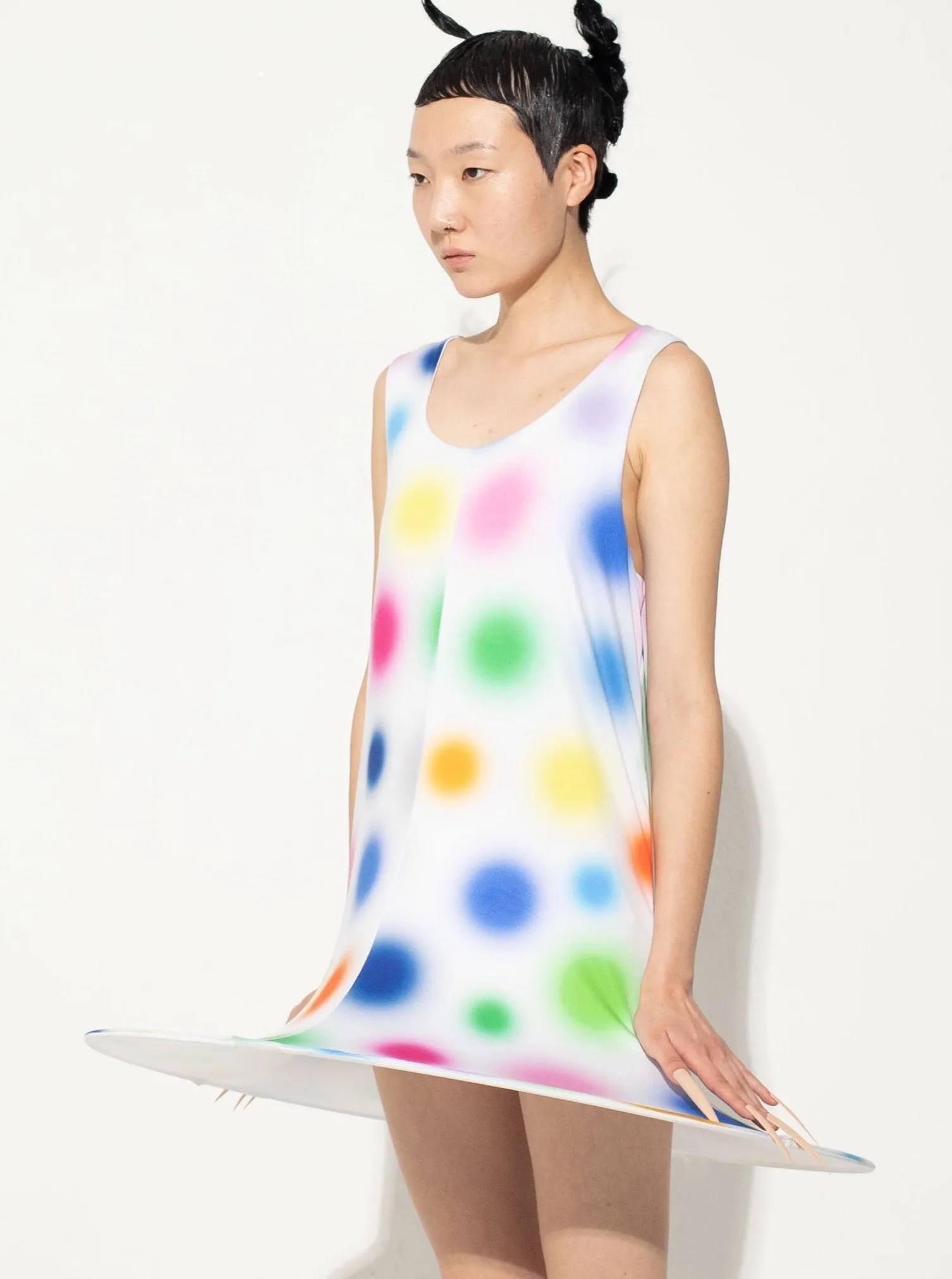 Multi Gradient Small Dot Printed Dress