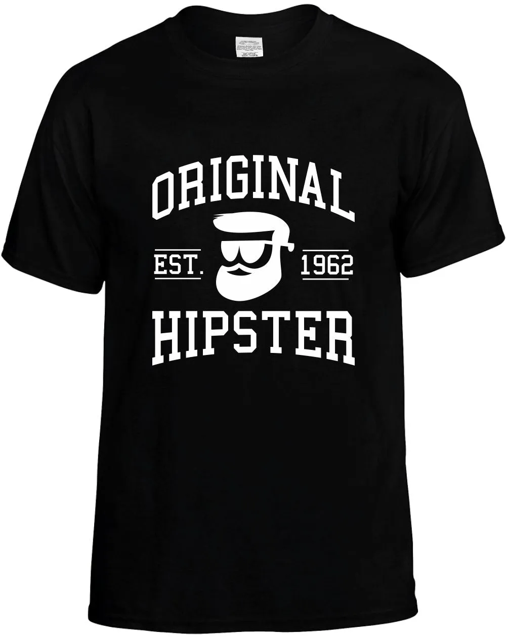 Original Hipster Est 1962 Style Unisex T-Shirt Novelty Graphic Tee Shirt