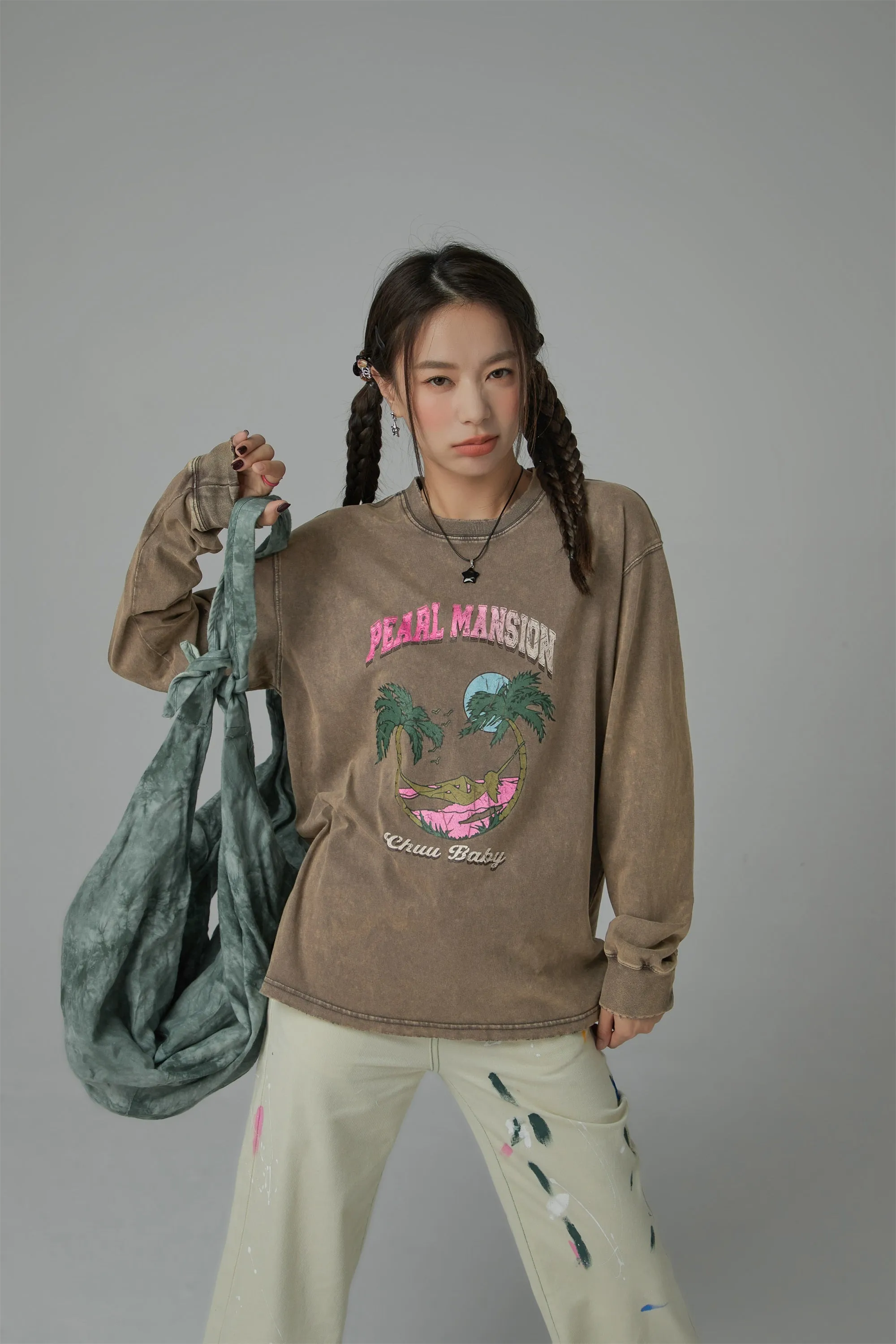 Pearl Mansion Loose Fit Long Sleeve T-Shirt