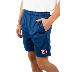 Ultra Game Men's NFL Official Super Soft Soft Mesh Active Training Shorts - Unisex, New York Giants|New York Giants