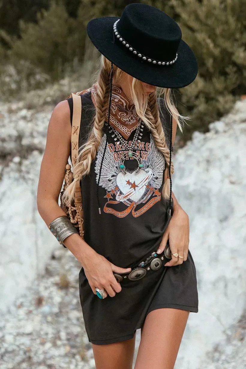 Vintage chic fashion women sleeveless cartoon print tanks loose Camo tank tops collar vest short version camis female festival