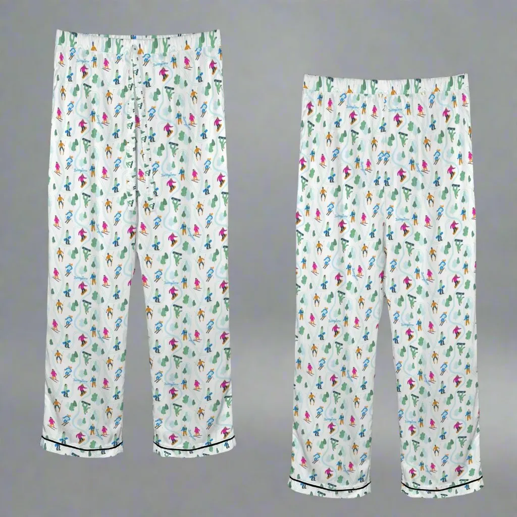 Women's Ski Bums Novelty Satin Pajama Set
